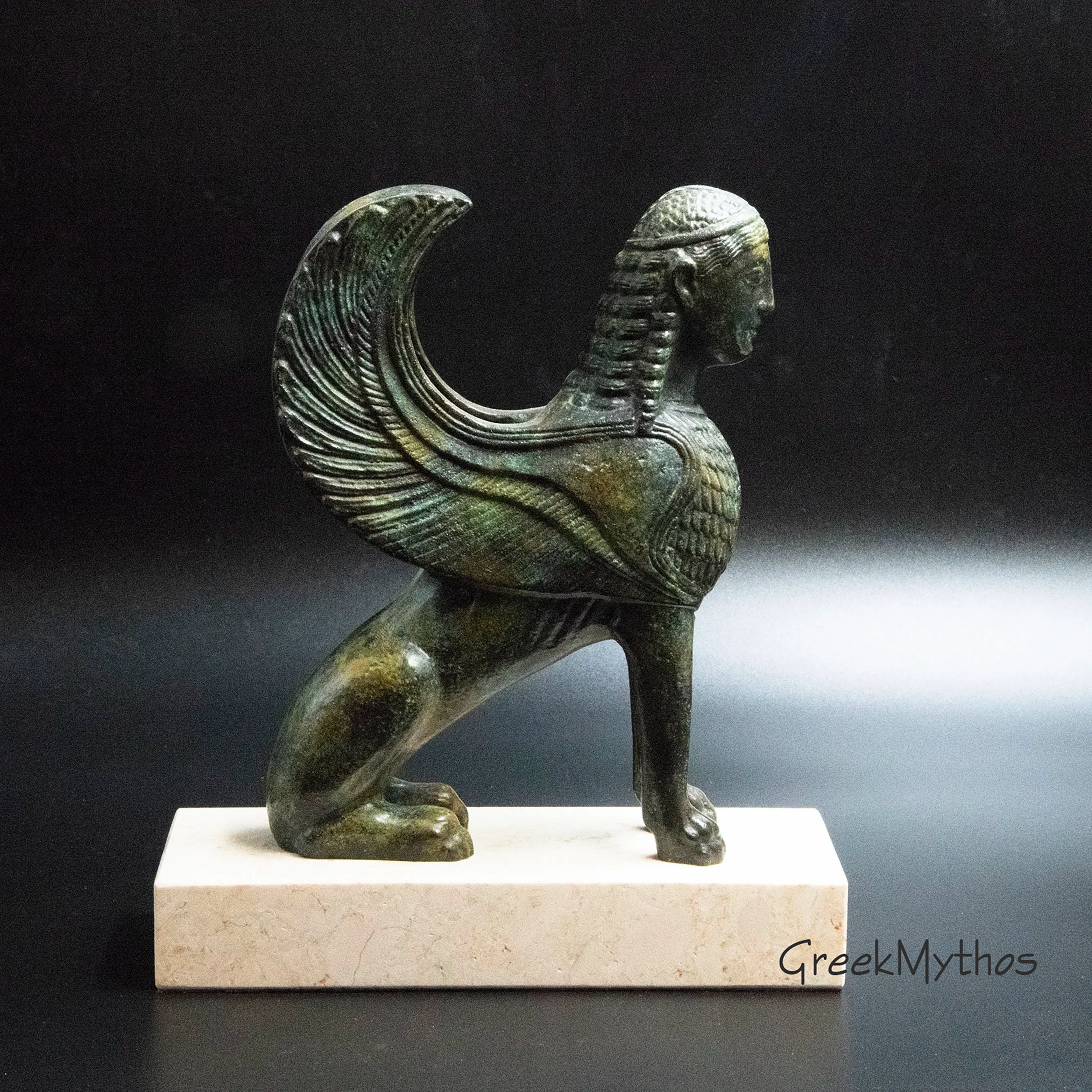 Sphinx Bookends - Statues of the Egyptian and Greek Mythological ...
