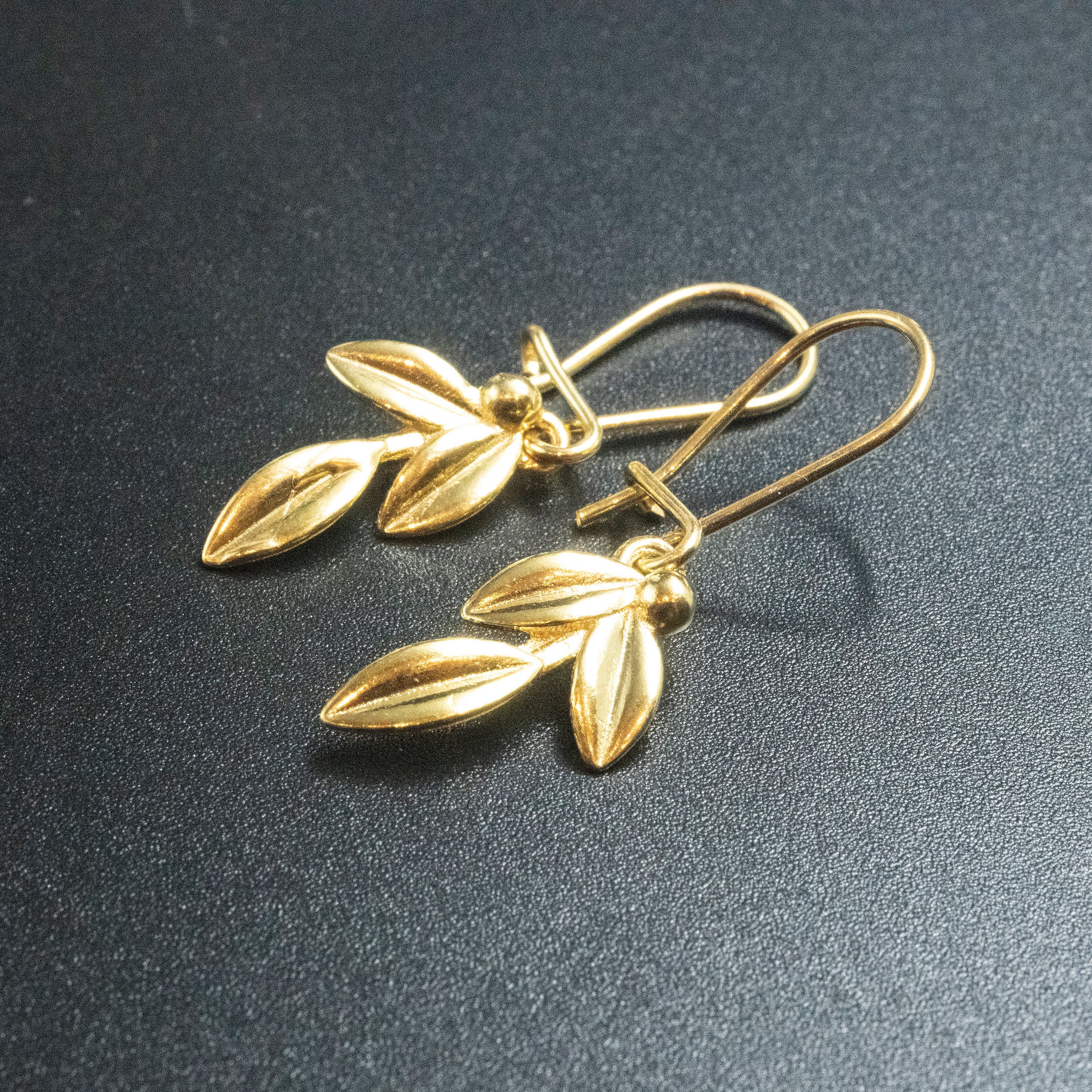 Gold Olive Leaves Small Dangle Earrings, Olive Twig Earrings, Olive Branch  Delicate Earrings, Greek Goddess Athena Symbol, Greek Jewelry