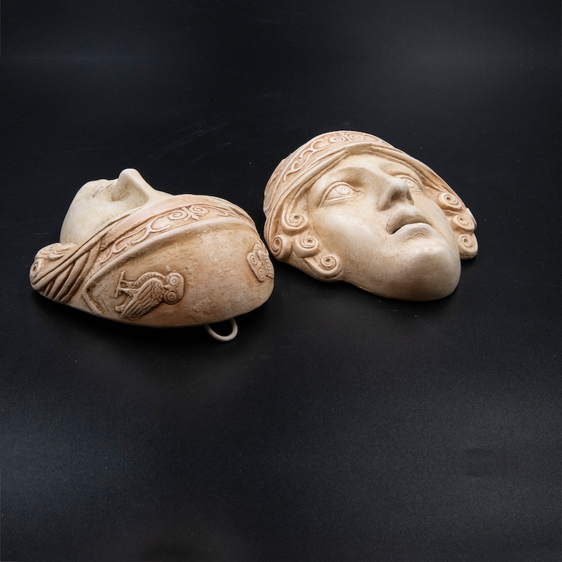 Greek Goddess Athena Mask, Head of Athena with Helmet, Greek Mythology, Museum Quality Greek Art, Wall Decor, Art Gift, Ancient Greece image 5