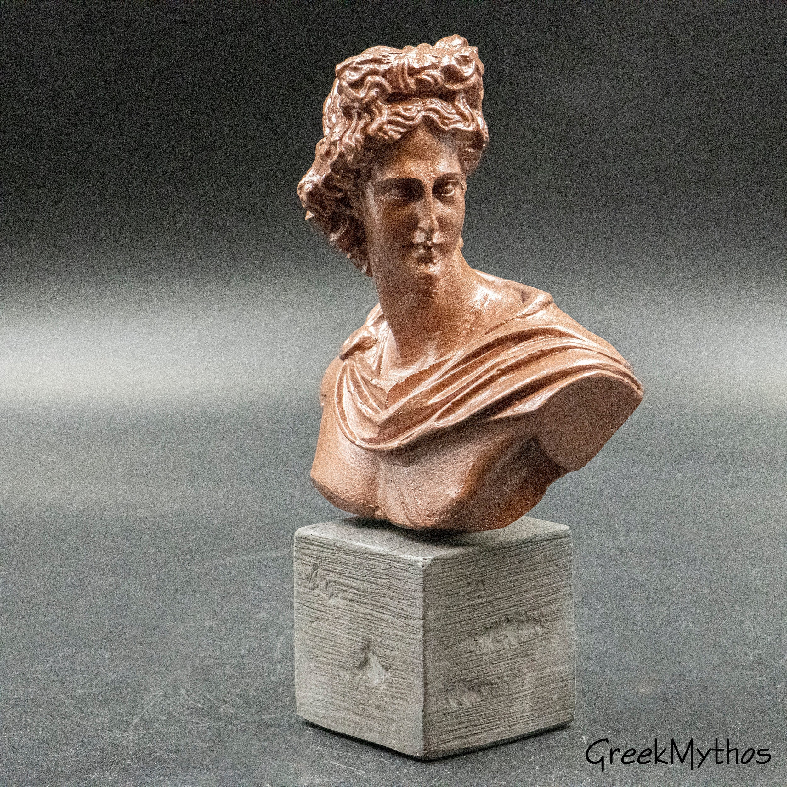 Bust Apollo Belvedere Leochares Sculpture Miniature Replica Reproduction Art Toy 