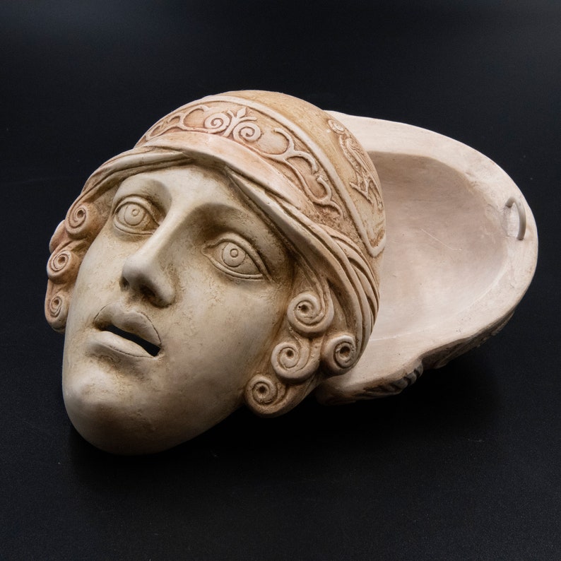 Greek Goddess Athena Mask, Head of Athena with Helmet, Greek Mythology, Museum Quality Greek Art, Wall Decor, Art Gift, Ancient Greece image 6