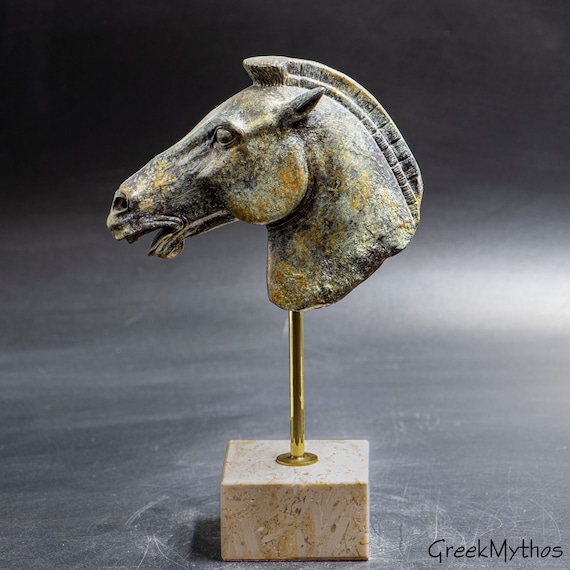 Horse Head Bronze Statue Ancient Greece Art Sculpture Etsy