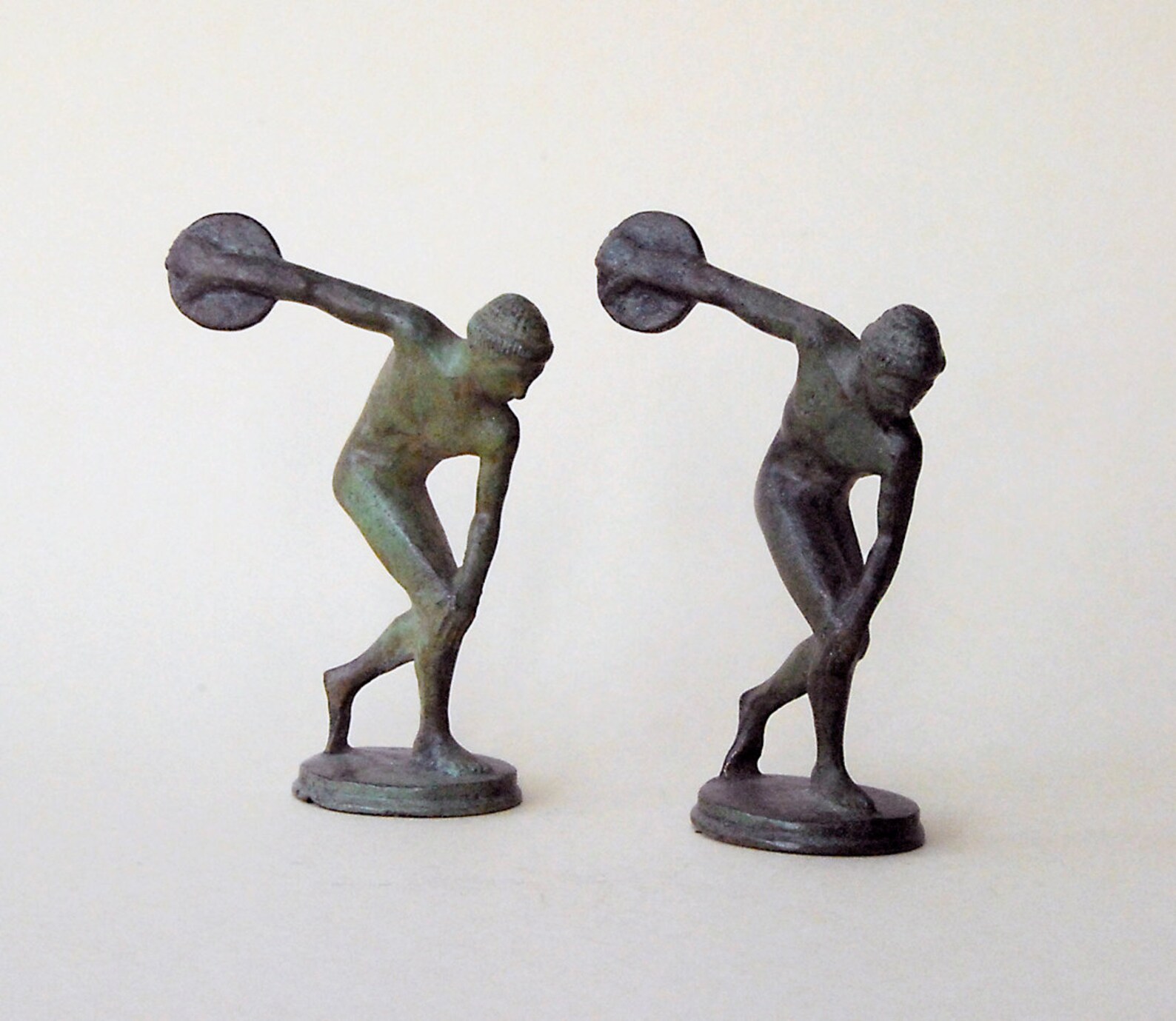 Diskuswerfer Bronze kleine Statue Discobolus von Myron Etsy