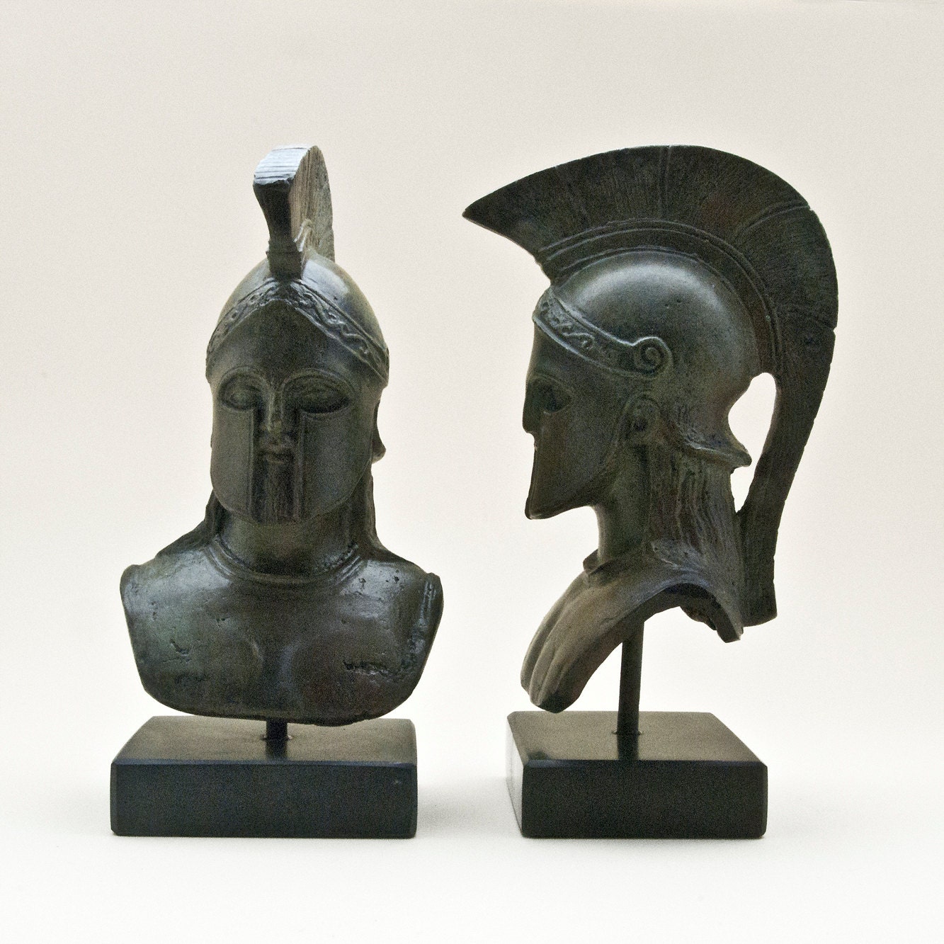 Leonidas Greek Spartan King Bust Bronze Statue, Spartan Warrior with