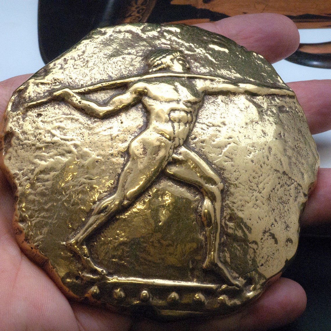 Ancient Greece Javelin Thrower Bronze Paperweight Greek | Etsy