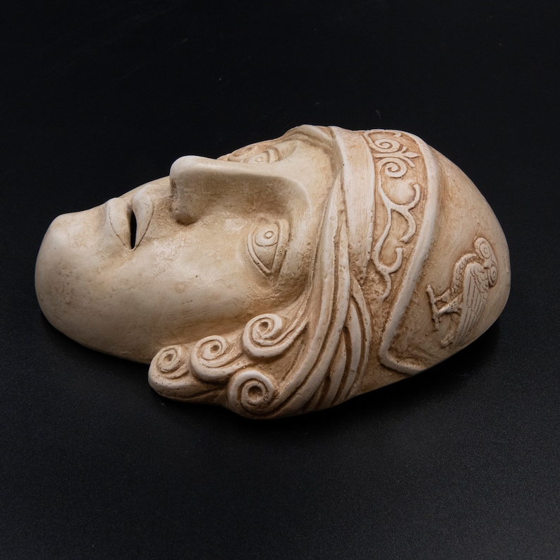 Greek Goddess Athena Mask, Head of Athena with Helmet, Greek Mythology, Museum Quality Greek Art, Wall Decor, Art Gift, Ancient Greece image 8