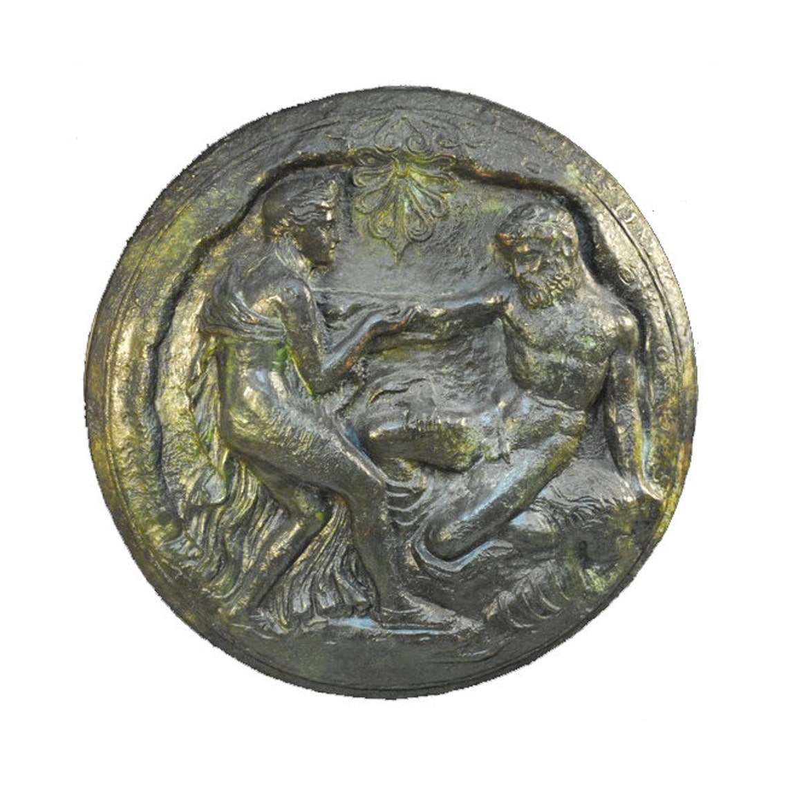 Hercules and Nymph Bronze Sculpture Relief Metal Art image 4