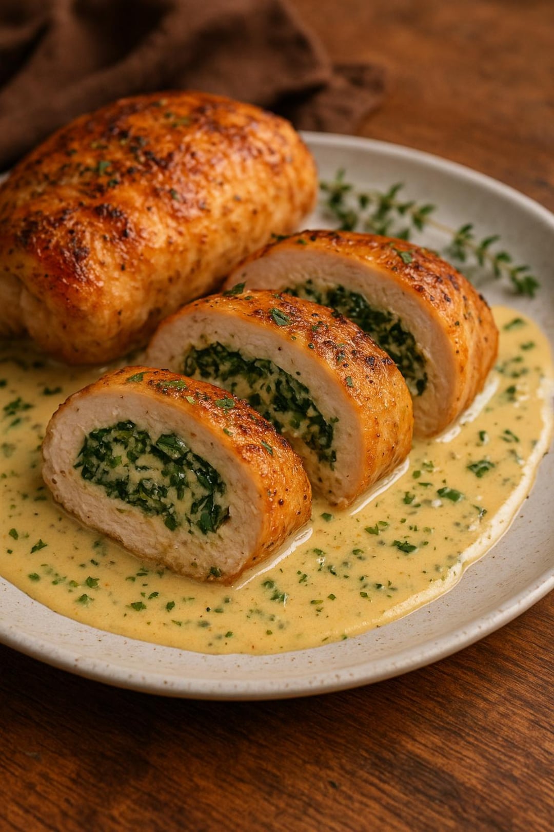 Chicken Roulade Recipe | Gourmet Creamy Herb-stuffed Dinner (digital ...