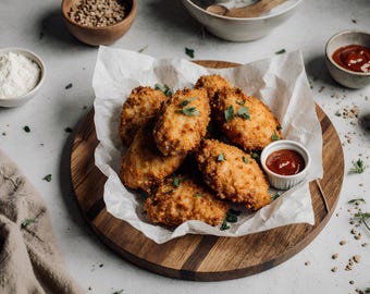 Przepis na chrupiącego kurczaka w stylu KFC | Danie pocieszenia do wydrukowania | Łatwy smażony kurczak