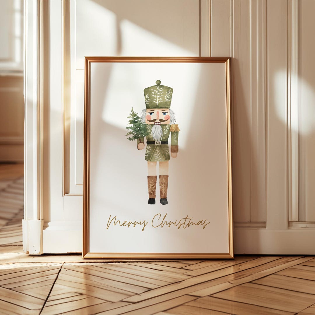 Nutcracker Poster | Christmas Poster | Watercolor Print | Wall Art ...