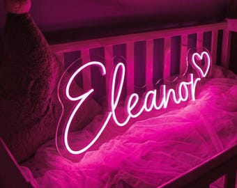 Custom Neon Kids Name Sign, Personalized LED Nursery Wall Light, Baby Room Decor, Birthday Gift, Playroom Night Light, Custom Name LED Sign