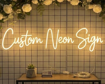 Personalised Neon Sign, Custom Wall Decor, Wedding Sign, Bedroom LED Light, Couple Neon, LED Name Light, Aesthetic Neon Decor, Wall Art