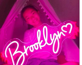 Kids Name Custom Decor, Personalised LED Name Light, Nursery Sign, Bedroom Neon, Wall Decor, Gift for Kids, Kids Room Neon Sign, Name Signs