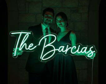 Custom Neon Wedding Sign, Neon Name Signs, LED Light for Wedding Backdrop, Neon Custom Signs, Name LED Light, Neon Wedding Decor