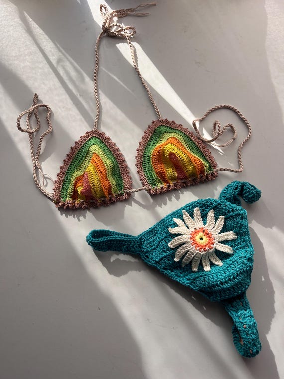 Crochet Bikini Set, Crochet Bikini Handmade, Crochet Swimwear
