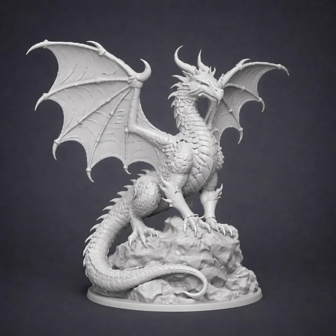 Fantasy Dragon 3D Model STL – High Detail Dragon Statue for 3D Printing ...
