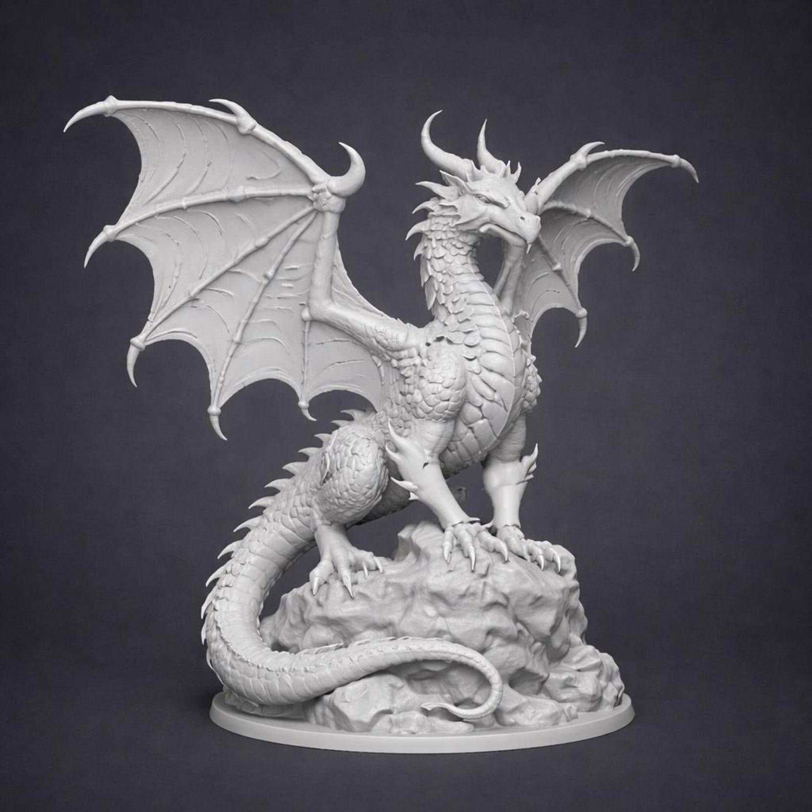 Fantasy Dragon 3D Model STL – High Detail Dragon Statue for 3D Printing ...