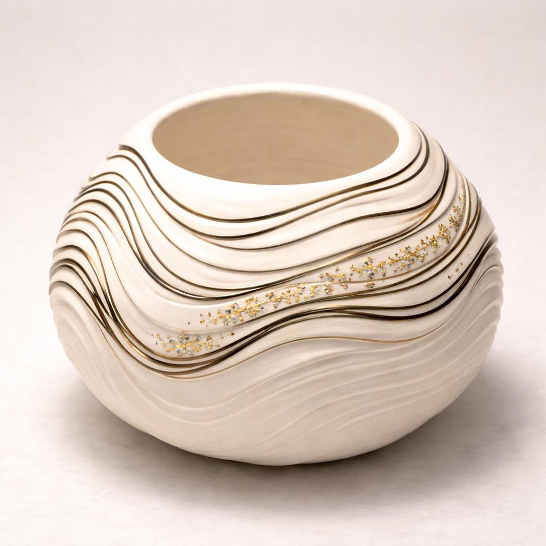 Luxury Abstract Ceramic Bowl | Modern Sculptural Decor | Minimalist Art ...