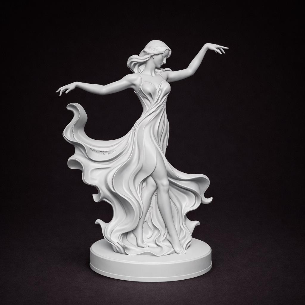 Luxury Female Figure Sculpture STL – Modern Home Decor, 3D Printable ...