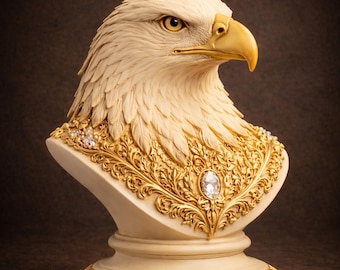 Eagle Bust STL File for 3D Printing | Luxury Bird Sculpture | Royal Decor Model | High Detail STL | Resin Ready | Instant Download