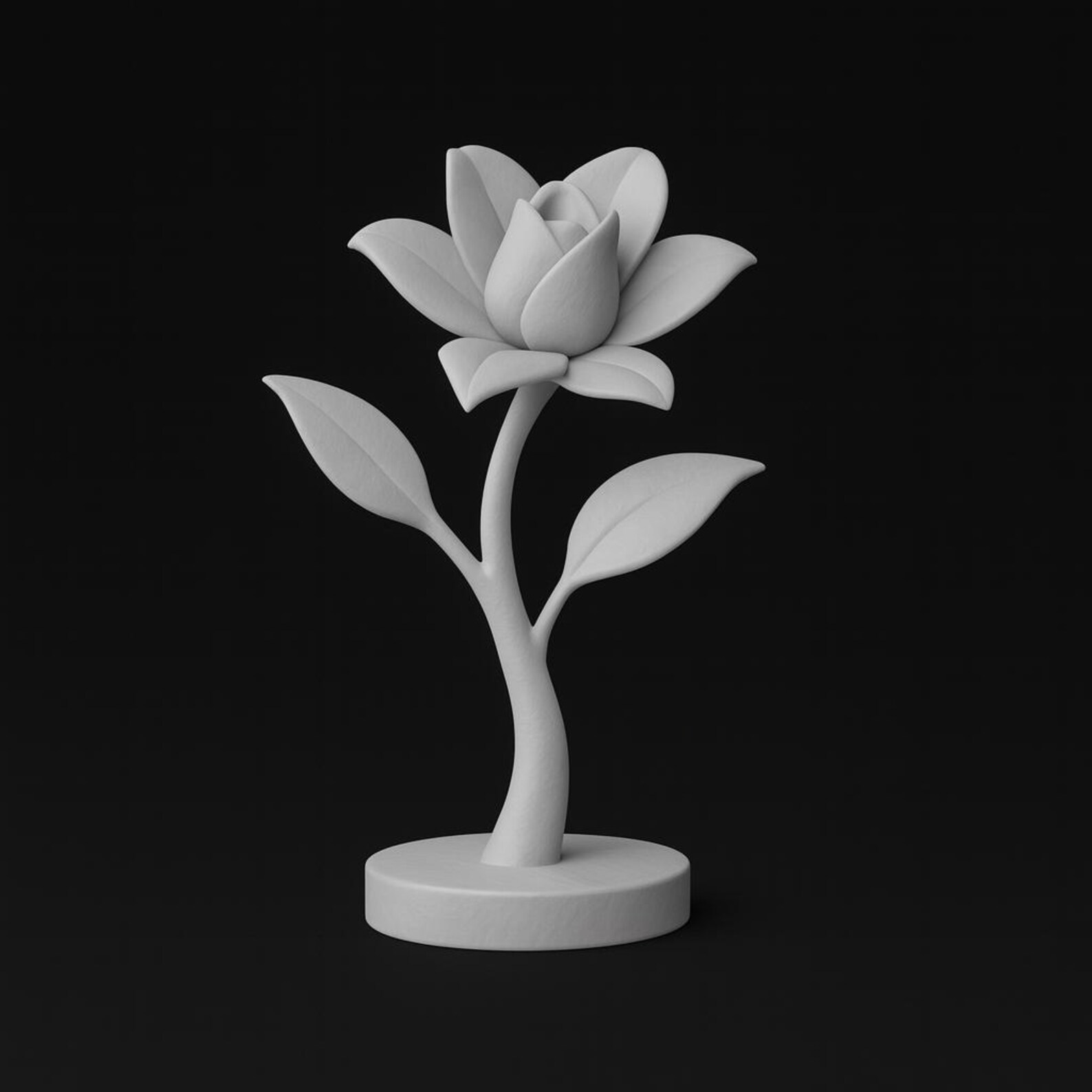 3D Flower STL File | Printable Floral Decor Model | Modern Home Art ...
