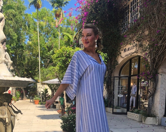 C≈2≈C - The Caftan – Classic Summer Stripes, Two-of-a-kind, Handmade Caftan