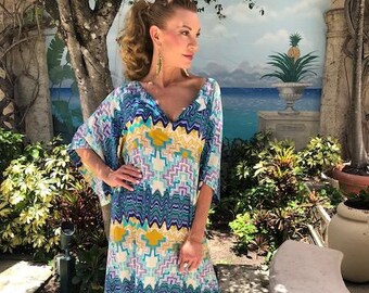 C≈2≈C - The Caftan - Geometic Zigzag Pattern, One-of-a-kind, Handmade Caftan