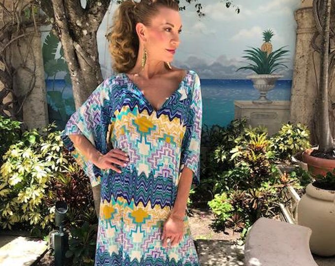 C≈2≈C - The Caftan - Geometic Zigzag Pattern, One-of-a-kind, Handmade Caftan
