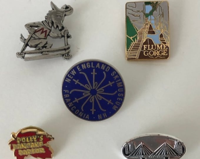 Collection of Rare New England Lapel Pins – Five pieces