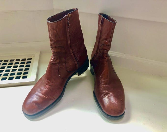 Vintage 1970s Italian Fratelli Rossetti Mens Ankle Dress Boots – Size 9.5