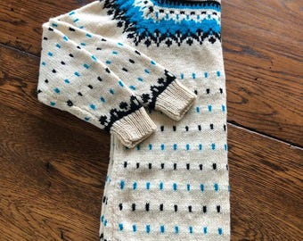 Vintage 1960s Scandinavian Style Women’s Ski Sweater