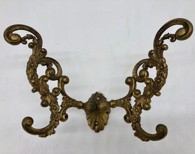 Victorian Heavy Bronze Butterfly Wing Double Robe Hook circa 1884