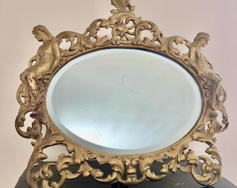Ornate Gilt Victorian Vanity Mirror