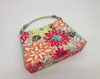 C≈2≈C The Handbag -  Spring Flora with Faux Leather Woven Handle