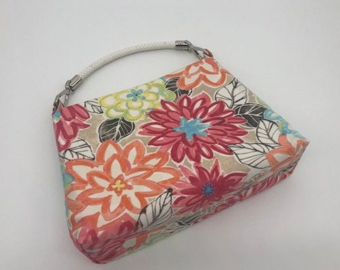 C≈2≈C The Handbag -  Spring Flora with Faux Leather Woven Handle