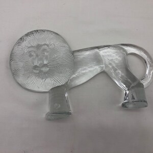 Vintage Kosta Boda Glas Löwe Figur aus der Zoo Serie von Erik Höglund 1970er Jahre Bild 4