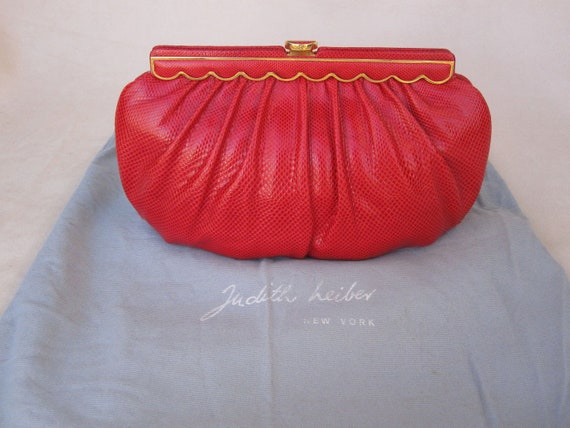 Judith Leiber Snakeskin Clutch Vintage Judith Leiber Bag 