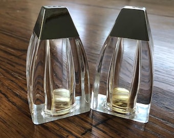 Vintage Lucite Acrylic Salt & Pepper Shakers 1970s