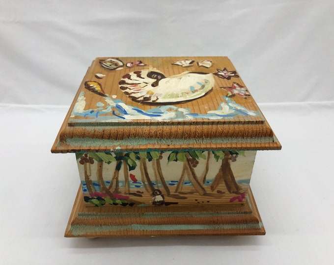 Hand Painted Wooden Keepsake Box