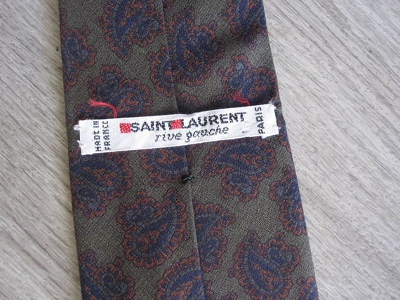 Vintage Yves Saint Laurent Necktie Cravat in Brit… - image 4