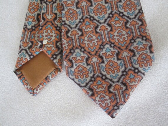 Pierre Cardin Geometric Necktie Cravat Vintage 19… - image 1