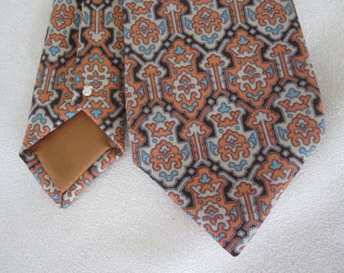 Pierre Cardin Geometric Necktie Cravat Vintage 1970s