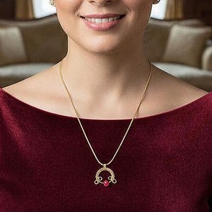 Luxury Handmade Kazaziye Green or Red Amulet Necklace (1000 Silver, 24K Gold Plated) – Authentic Turkish Filigree Jewelry by Master Artisan