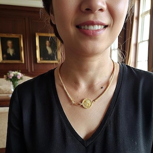 Luxury Handmade Kazaziye Gold Coin Necklace (1000 Silver, 24K Gold Plated) – Authentic Turkish Filigree Jewelry by Master Artisan