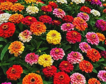 Rare plante vivace 500 pcs mixte rouge jaune rose Zinnia - Californie graines de fleurs géantes décoration bonsaï - héritage sans OGM