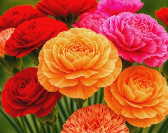 Graines d'oeillet Heirloom | Mélange printanier double floraison, jardin parfumé