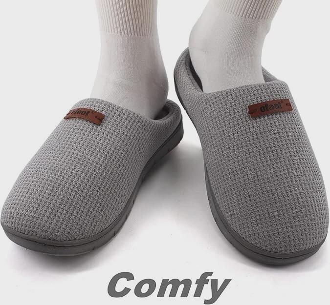 Ciabatte Spugna Uomo - Pantofole Chiuse In Memory Foam, Antiscivolo