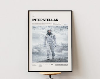 Interstellar Poster, Matthew McConaughey Poster, Christopher Nolan Film Interstellar Print, Anne Hathaway Film Poster, Movie Wall Art Idea