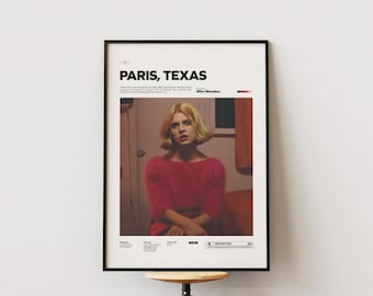 Paris Texas Poster, Wim Wenders Film Print, Nastassja Kinski Poster