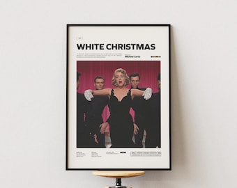White Christmas Poster, Michael Curtiz Film White Christmas Print, Christmas Movie Poster, Christmas Gift Idea, Rosemary Clooney Poster